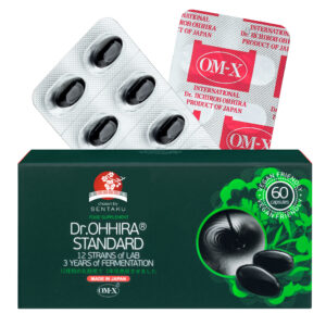 Dr. Ohhira STANDARD (vegan) box of 60 capsules with a blister pack